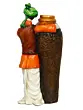 Rajasthani Men with Flower Pot Decorative Handcrafted Polyresin Showpiece
