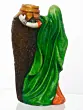 Polyresin Rajasthani Lady Statue With Flower Pot Handcrafted Human Figurine Decorative Showpiece