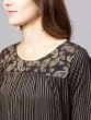 Black Gold Printed Tiered Anarkali