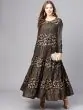 Black Gold Printed Tiered Anarkali