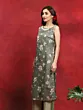 Green Floral Print Kurta Palazzo With Dupatta