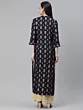 Women Printed Viscose Rayon A-line Kurta  (Blue)