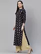 Women Printed Viscose Rayon A-line Kurta  (Blue)