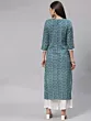 Women Floral Print Viscose Rayon Straight Kurta  (Green)