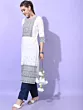 Women Printed Cotton Blend Straight Kurta (Beige)