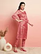 Pink Digital Floral Print Kurta With Pant