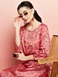 Pink Digital Floral Print Kurta With Pant