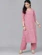 Mauve And Gold Straight Kurta
