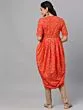 Orange & Gold Bandhani Printed Dhoti Design Kurta