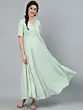 Green Flared Maxi Dress