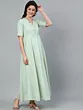 Green Flared Maxi Dress