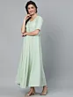 Green Flared Maxi Dress