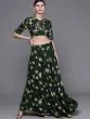 Green & Golden Printed Lehenga Choli