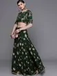 Green & Golden Printed Lehenga Choli