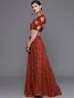  Red & Golden Printed Lehenga Choli With Dupatta
