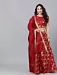 Maroon Brocade Design Lehenga Blouse With Dupatta