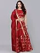 Maroon Brocade Design Lehenga Blouse With Dupatta