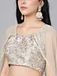 Cream Lehenga With Cape Dupatta