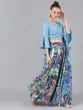 Blue Digital Print Lehenga With Blouse