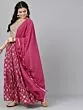 Magenta & Gold Lehanga Choli And Dupatta With Ruffled