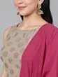 Magenta & Gold Lehanga Choli And Dupatta With Ruffled