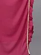 Magenta & Gold Lehanga Choli And Dupatta With Ruffled
