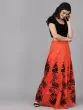Rust & Black Lehenga Blouse With Dupatta