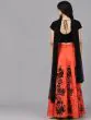 Rust & Black Lehenga Blouse With Dupatta