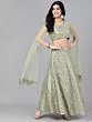 Cream Lehenga With Cape Dupatta