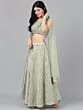 Cream Lehenga With Cape Dupatta