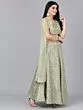 Cream Lehenga With Cape Dupatta