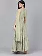 Cream Lehenga With Cape Dupatta