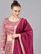 Mauve Foil Print Lehenga Choli With Banarasi Dupatta