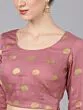 Mauve Foil Print Lehenga Choli With Banarasi Dupatta