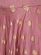 Mauve Foil Print Lehenga Choli With Banarasi Dupatta