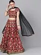 Rust Floral Lehenga Choli