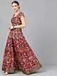 Rust Floral Lehenga Choli
