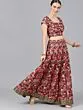 Rust Floral Lehenga Choli