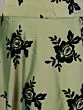Green & Black Flock Print Lehenga With Sequenced Choli & Net Dupatta