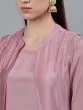 Rose Gold Printed Double Layered Kurta & Palazzo Set