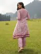 Rose Gold Printed Double Layered Kurta & Palazzo Set