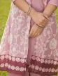Rose Gold Printed Double Layered Kurta & Palazzo Set