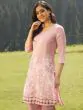 Rose Gold Printed Straight Kurta With Palazzo Set