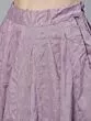 Lavender Schiffli Work Lehenga Choli With Dupatta