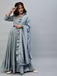 Blue Schiffli Work Lehenga Choli With Dupatta