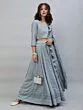 Blue Schiffli Work Lehenga Choli With Dupatta
