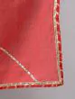 Pastle Green & Red Floral Printed Lace Work Kurta & Sharara With Dupatta Set