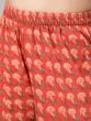 Red & Green Floral Printed Lace Work Kurta & Sharara With Organza Dupatta