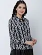 Women Black Printed Top