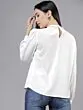 Women Off-White Solid A-Line Top